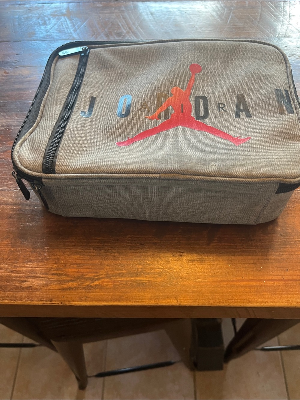 Jordan Gray lunch Bag with Red Jumpman